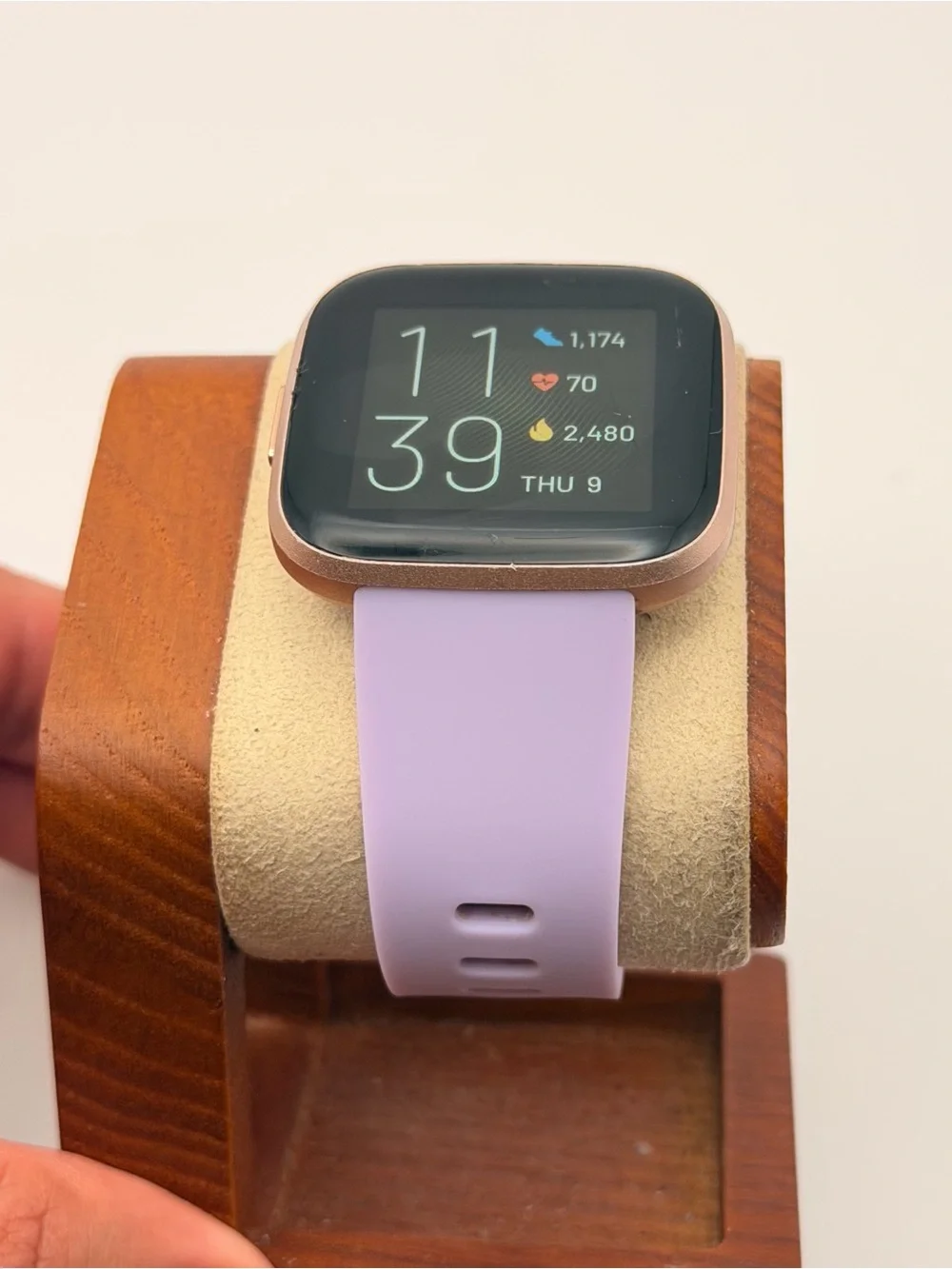 Fitbit Versa 2, Tested, Charger Included, Rose gold/ Purple, Good cond